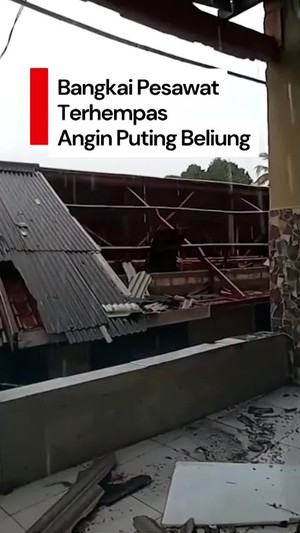 Video: Kondisi Rumah Warga Hancur Usai Tertimpa Bangkai Pesawat Bekas di Bogor