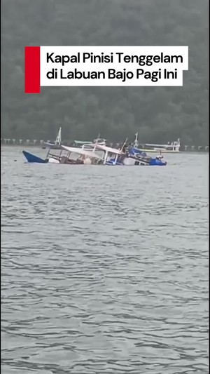 Video: Lagi, Kapal Pinisi Tenggelam di Labuan Bajo Pagi Ini
