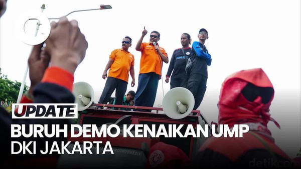 Video Buruh Demo di Kawasan Monas, Minta UMP Jakarta Jadi Rp 5,89 Juta