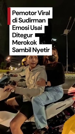 Video Viral Pemotor Ngamuk Ditegur Nyetir Sambil Merokok, Berujung Minta Maaf 