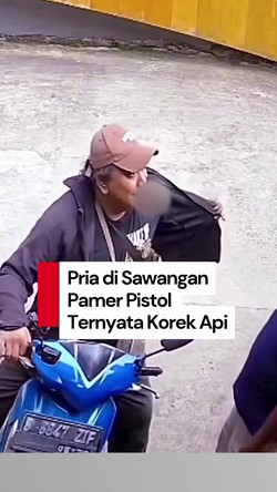 Video Viral Pria di Sawangan Pamer Pistol Ternyata Korek Api