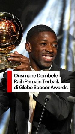 Video: Ousmane Dembele Jadi Pemain Terbaik Dunia Versi Globe Soccer Awards