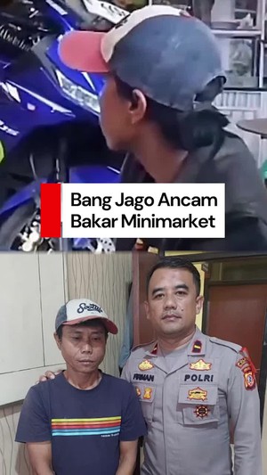 Video: Bang Jago Ancam Bakar Minimarket di Sumedang Berujung Ditangkap