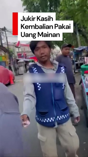 Video Viral Jukir di Jakbar Kasih Kembalian Pakai Uang Mainan