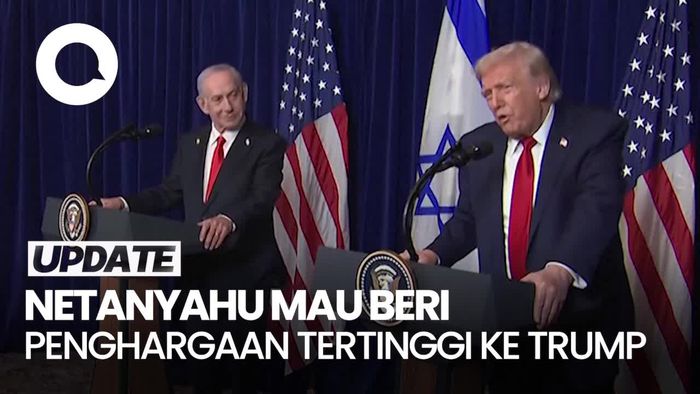 Video Netanyahu Mau Kasih Trump Penghargaan: Belum Pernah Diberi ke Non-Israel