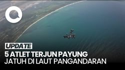 Video: Detik-detik Sebelum Atlet Terjun Payung Jatuh di Laut Pangandaran