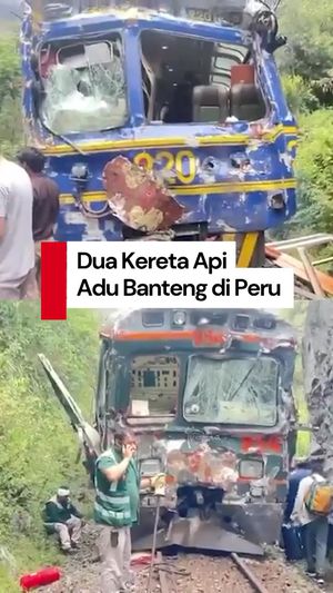 Video: Dua Kereta Api Adu Banteng di Peru, Masinis Tewas-40 Orang Terluka