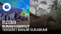 Video Rumah Warga Roboh dan Hanyut Terseret Banjir Sukabumi 