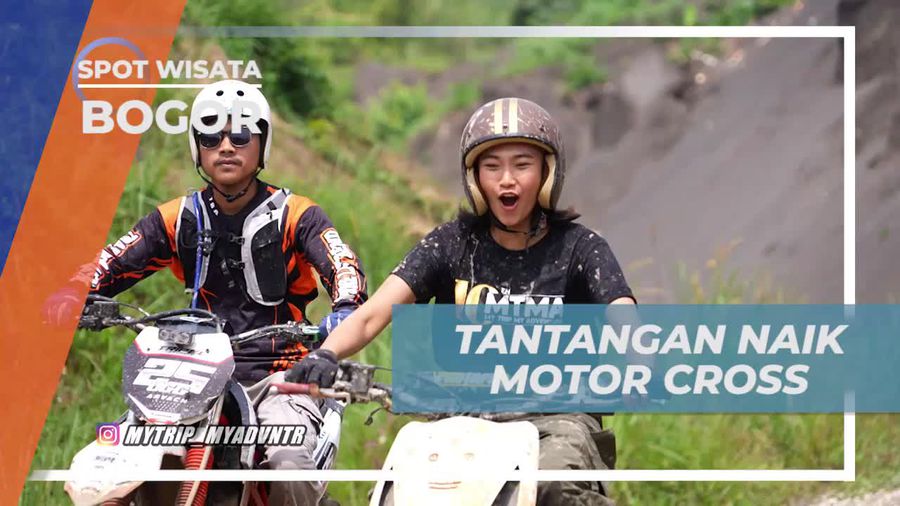 Tantang Diri Anda Naik Motor Cross di Trek Licin Bukit Hambalang, Bogor