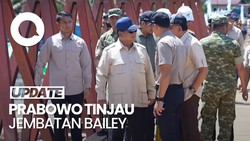 Video Prabowo Tinjau Jembatan Bailey Tapanuli Selatan