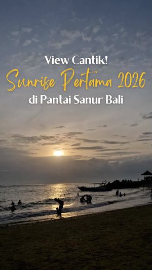 Video: Menikmati Cantiknya Sunrise Pertama 2026 di Pantai Sanur Bali