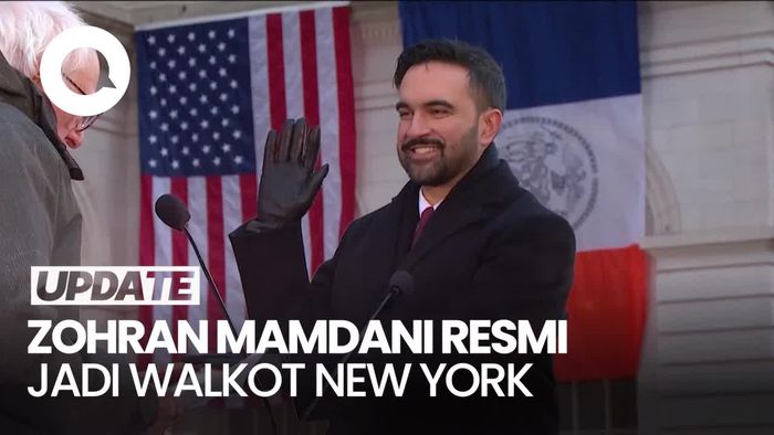 Video Kata-kata Zohran Usai Resmi Jadi Walkot Muslim Pertama New York