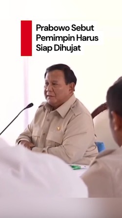 Video Prabowo: Pemimpin Harus Siap Dihujat, Tapi Jangan Patah Semangat