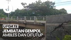 Video: Jembatan Penghubung Klaten-Gunungkidul Ambles, Akses Lalin Ditutup