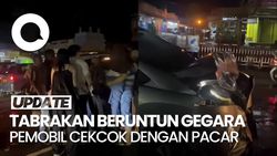 Video: Tabrakan Beruntun di Serpong Tangsel Dipicu Sejoli Cekcok saat Berkendara