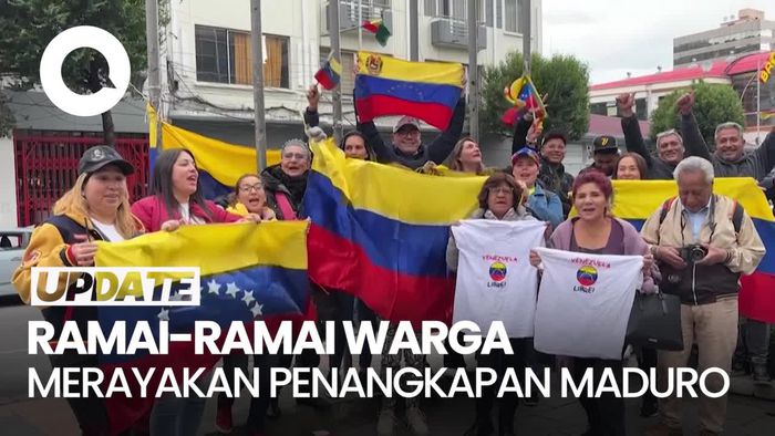 Video Warga di Berbagai Negara Rayakan Penangkapan Maduro oleh AS