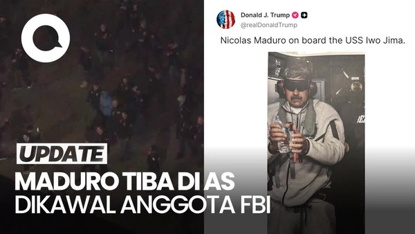 Video Maduro Tiba di AS dengan Pengawalan Ketat Usai Ditangkap