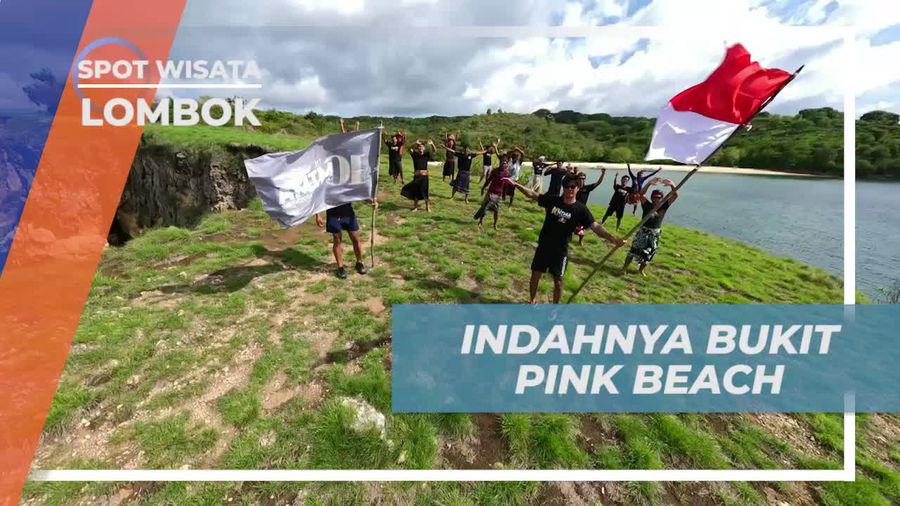 Menikmati Keindahan Dari Bukit Pink Beach di Lombok