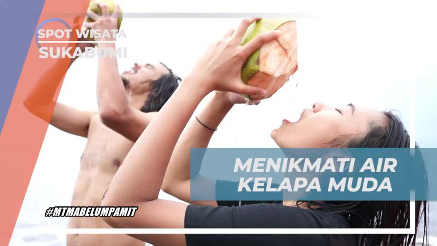 Melepas Penat dengan Segarnya Air Kelapa Muda di Pantai Palangpang, Sukabumi