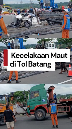 Video: Truk Hilang Kendali Picu Kecelakaan Maut 3 Kendaraan di Tol Batang