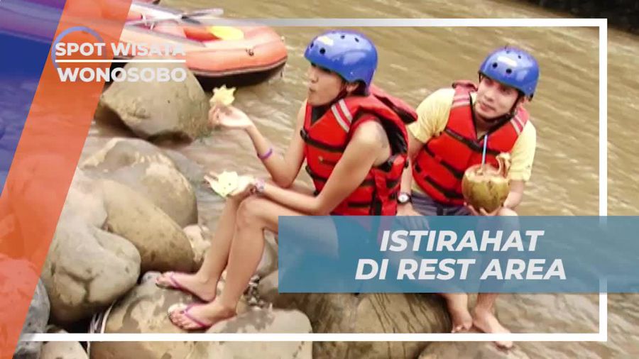 Beristirahat Sejenak di Rest Area Selama Petualangan Rafting di Wonosobo