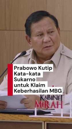 Video Saat Prabowo Kutip Kata-kata Bung Karno untuk Pencapaian Setahun MBG