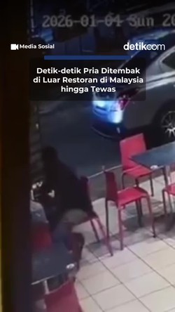 Video: Detik-detik Pria Ditembak di Luar Restoran Malaysia