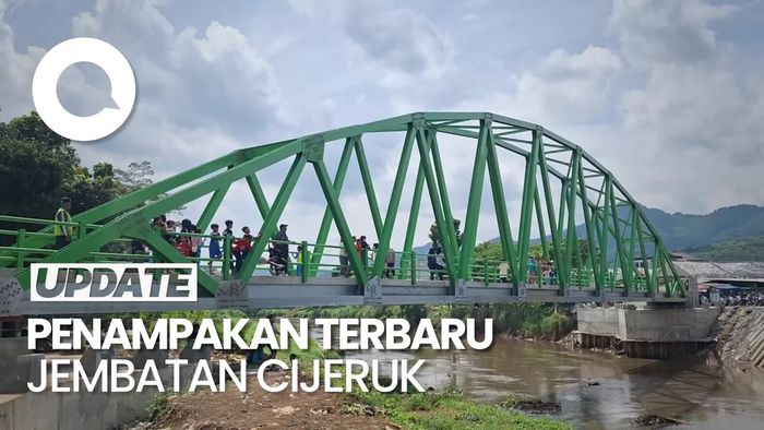 Video Wajah Baru Jembatan Cijeruk Bandung Usai 2 Kali Ambruk 
