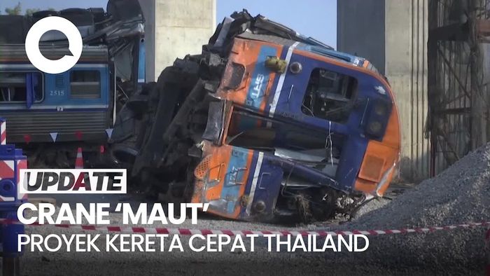 Video: Korban Tewas Crane Proyek Kereta Cepat Roboh di Thailand Jadi 32 Orang