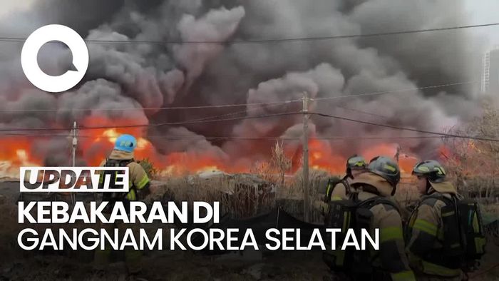 Video Kebakaran Besar Landa Pemukiman di Gangnam Korea Selatan