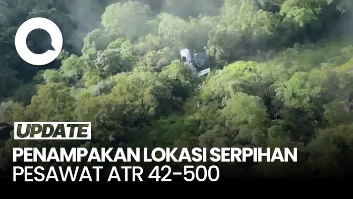 Video: Melihat dari Udara Serpihan-Lokasi Jatuh Pesawat ATR 42-500