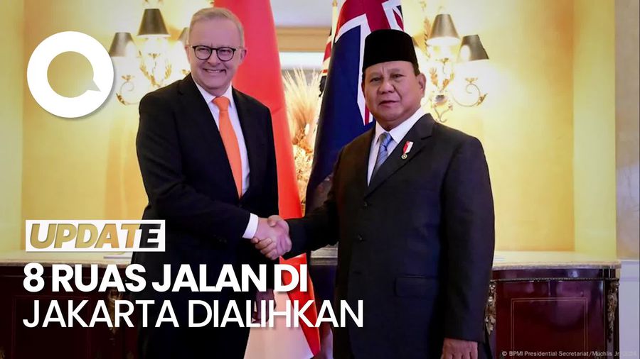 Video 8 Ruas Jalan Ini Dialihkan saat Kunjungan PM Australia Besok