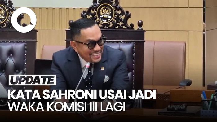Video Sahroni Kembali Jadi Waka Komisi III: Mudah-mudahan Saya Jadi Lebih Baik