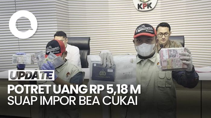 Video: KPK Pamerkan 5 Koper Uang Rp 5,18 M Hasil Kasus Suap Impor Bea Cukai