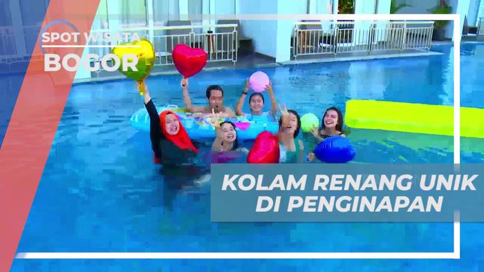 Berenang di Kolam Renang Unik R Hotel Rancamaya, Bogor