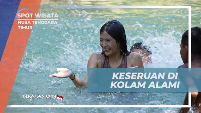 Serunya Bermain Air di Kolam Alami Lihununu, Nusa Tenggara Timur