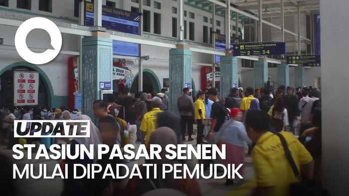 Video: Suasana Arus Mudik di Stasiun Pasar Senen