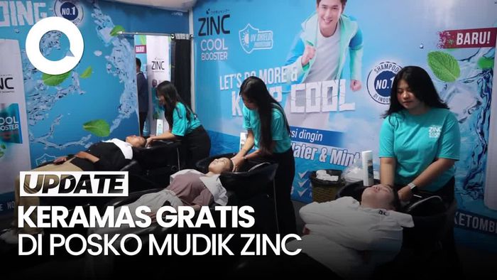 Video: Mudik Tetap Cool! Pemudik Bisa Keramas Gratis di Posko Mudik Zinc Km 88A Tol Cipularang