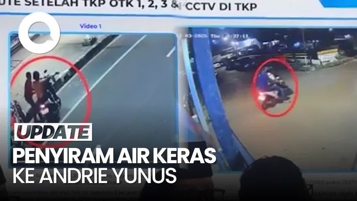 Video: Pelaku Terekam CCTV Berganti Baju Usai Siram Air Keras ke Andrie Yunus