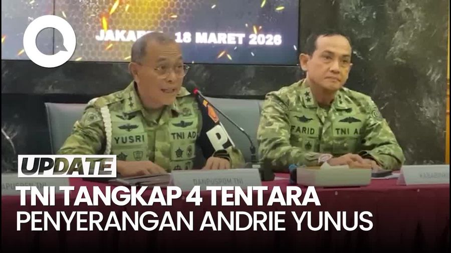Video: 4 Prajurit TNI Jadi Tersangka Penyiraman Air Keras Andrie Yunus