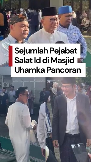 Video: Zulhas-Pasha Ungu Salat Id di Masjid Uhamka Pancoran 