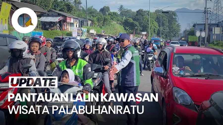 Video Exit Tol Parungkuda-Simpang Cikidang Padat, Arus Wisata Tersendat