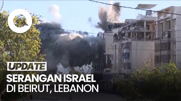 Video: Detik-detik Serangan Israel Ledakkan Bangunan di Beirut, Lebanon