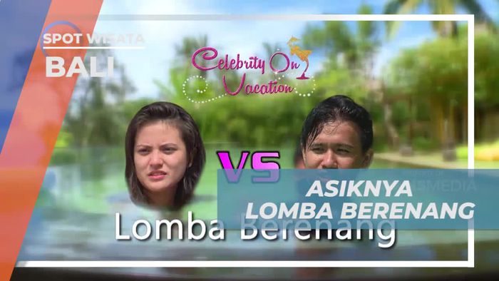 Asyiknya Lomba Berenang di Kolam Renang Kamandalu Resort, Bali