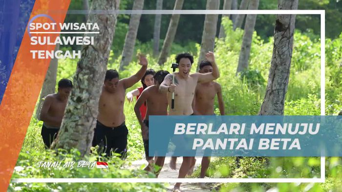 Berlari Seru Menuju Pantai Beta yang Memesona di Sulawesi Tengah