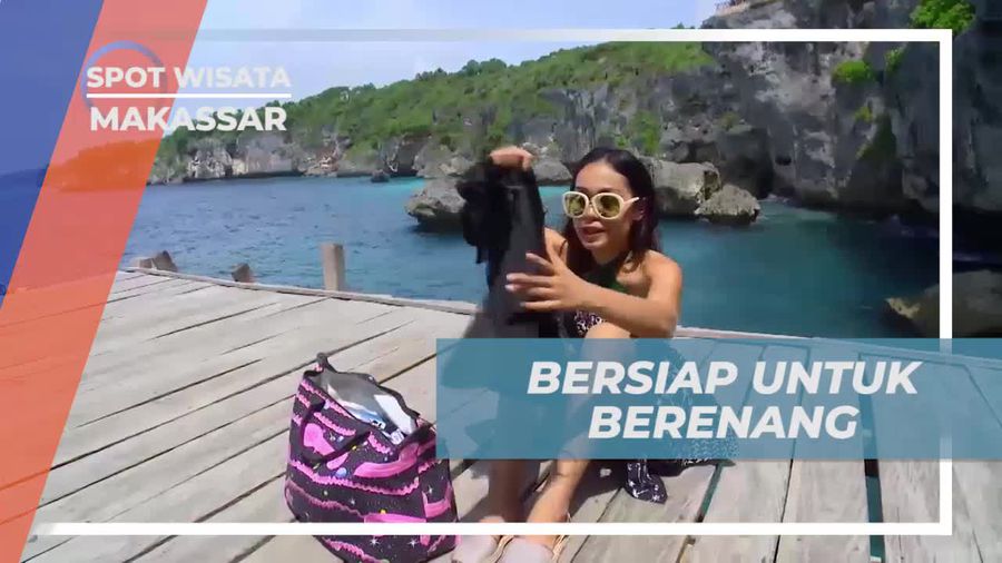 Bersiap Berenang di Pantai Appalarang, Makassar