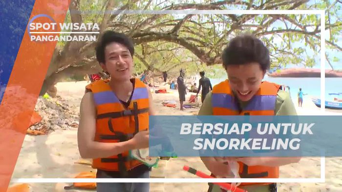 Bersiap Snorkeling di Pantai Pasir Putih, Pangandaran