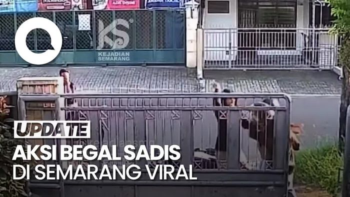 Video Viral Begal Sadis di Depan Rumah Korban di Semarang