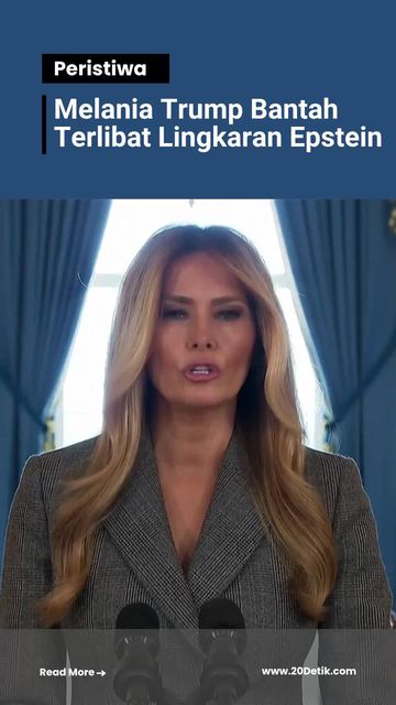 Video Melania Bantah Jadi Korban yang Dijual Epstein ke Trump