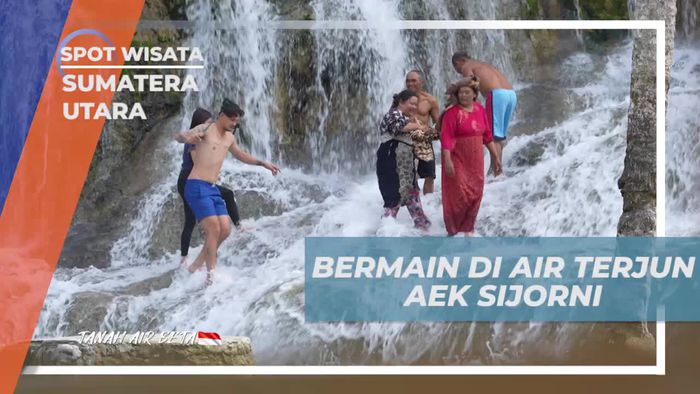 Bermain Air Seru di Air Terjun Aek Sijorni, Sumatera Utara